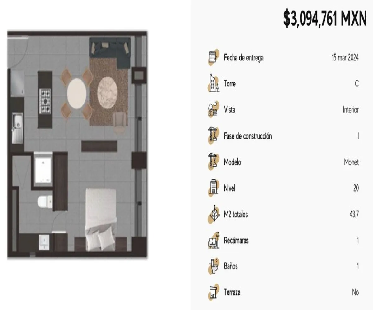 Departamento En Venta,Moderna,Juan Ruiz de Alarcón 519, Guadalajara, Jalisco 44190, 1 Cuarto,1 Baño,Juan Ruiz de Alarcón,1,p2R5zW8 Departamento En Venta,Moderna,Juan Ruiz de Alarcón 519, Guadalajara, Jalisco 44190, 1 Cuarto,1 Baño,Juan Ruiz de Alarcón,1,p2R5zW8