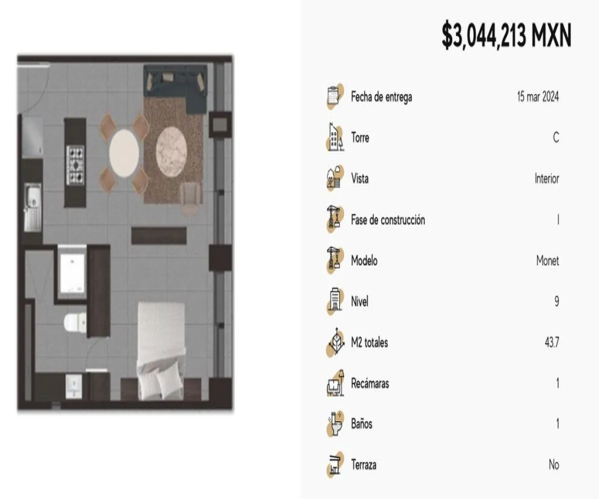 Departamento En Venta,Moderna,Juan Ruiz de Alarcón 519, Guadalajara, Jalisco 44190, 1 Cuarto,1 Baño,Juan Ruiz de Alarcón,1,p2R5zW8 Departamento En Venta,Moderna,Juan Ruiz de Alarcón 519, Guadalajara, Jalisco 44190, 1 Cuarto,1 Baño,Juan Ruiz de Alarcón,1,p2R5zW8