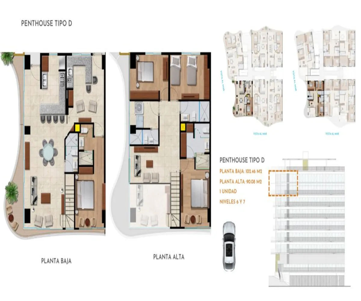 Departamento En Venta,Bucerías Centro,Torre Las Olas bucerias S/N, Bahía de Banderas, Nayarit 63732, 4 Habitaciones,5 Baños,Torre Las Olas bucerias ,2,pKRHUfD