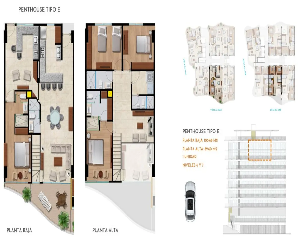 Departamento En Venta,Bucerías Centro,Torre Las Olas bucerias S/N, Bahía de Banderas, Nayarit 63732, 4 Habitaciones,5 Baños,Torre Las Olas bucerias ,2,pKRHUfD