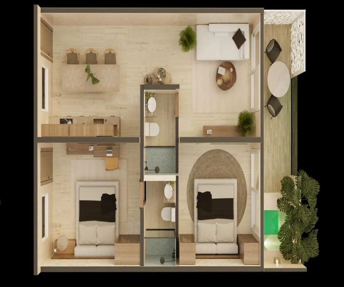 Departamento En Venta,TULUM,Calle 4 Sur S/N, Tulum, Quintana Roo 77760, 2 Habitaciones,2 Baños,Calle 4 Sur,1,plMdbdA