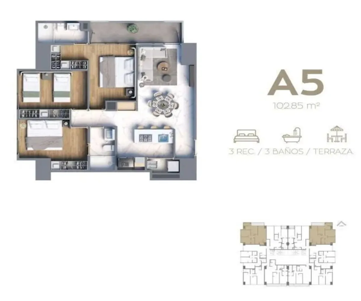 Departamento En Venta,Fracc Juan Manuel Vallarta,Avenida México S/N, Zapopan, Jalisco 45120, 2 Habitaciones,2 Baños,Avenida México,1,pLZvC2n