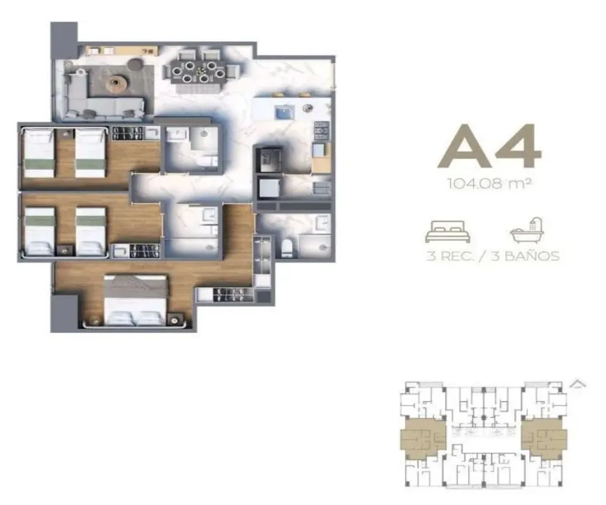 Departamento En Venta,Fracc Juan Manuel Vallarta,Avenida México S/N, Zapopan, Jalisco 45120, 2 Habitaciones,2 Baños,Avenida México,1,pLZvC2n