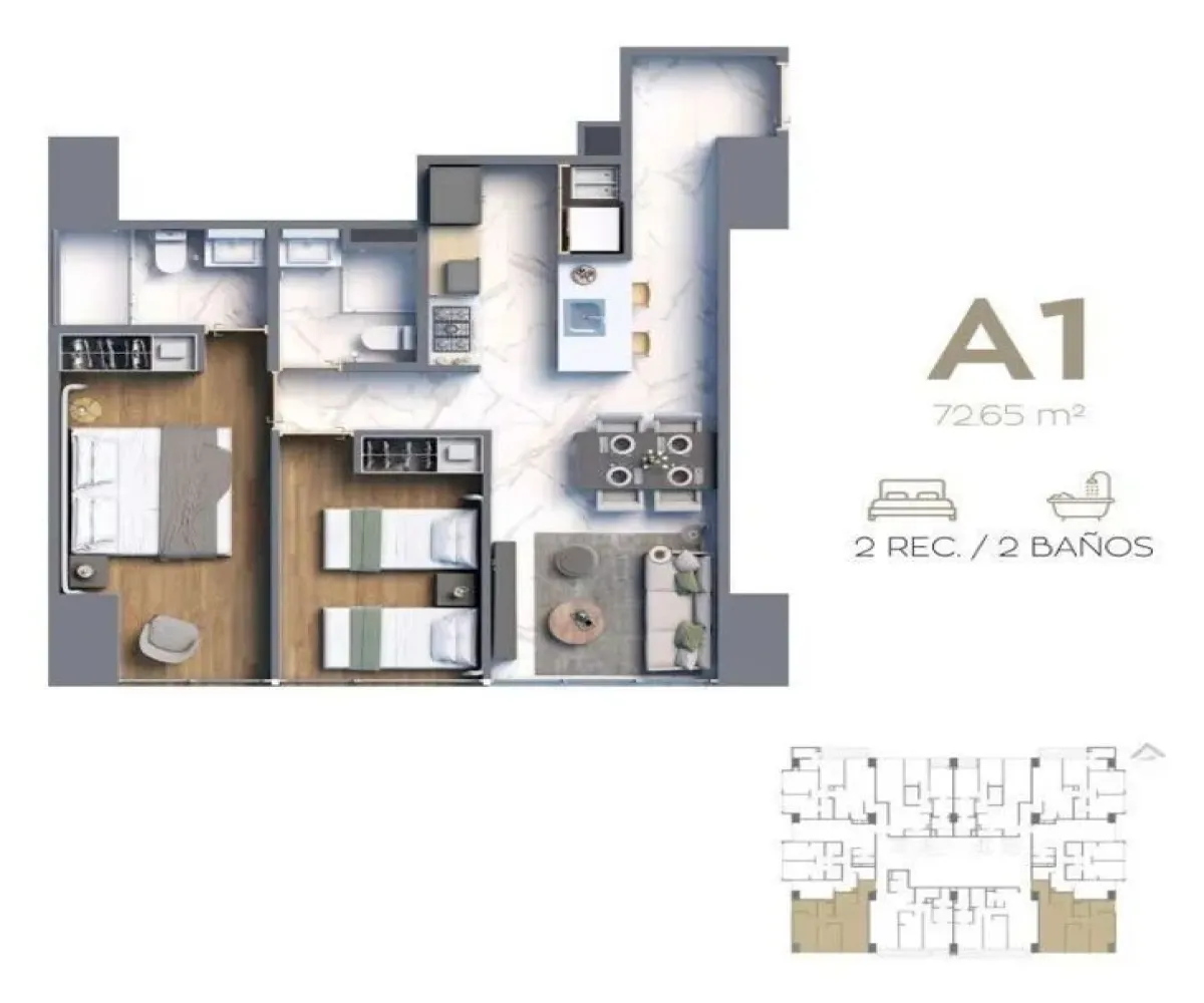 Departamento En Venta,Fracc Juan Manuel Vallarta,Avenida México S/N, Zapopan, Jalisco 45120, 2 Habitaciones,2 Baños,Avenida México,1,pLZvC2n