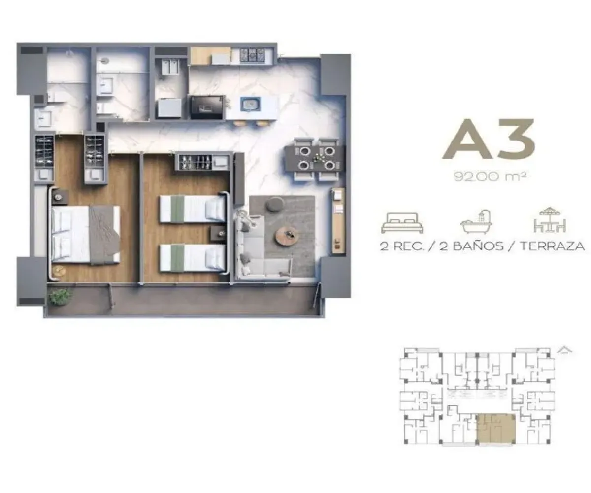 Departamento En Venta,Fracc Juan Manuel Vallarta,Avenida México S/N, Zapopan, Jalisco 45120, 2 Habitaciones,2 Baños,Avenida México,1,pLZvC2n