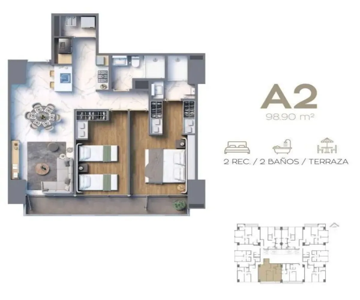 Departamento En Venta,Fracc Juan Manuel Vallarta,Avenida México S/N, Zapopan, Jalisco 45120, 2 Habitaciones,2 Baños,Avenida México,1,pLZvC2n