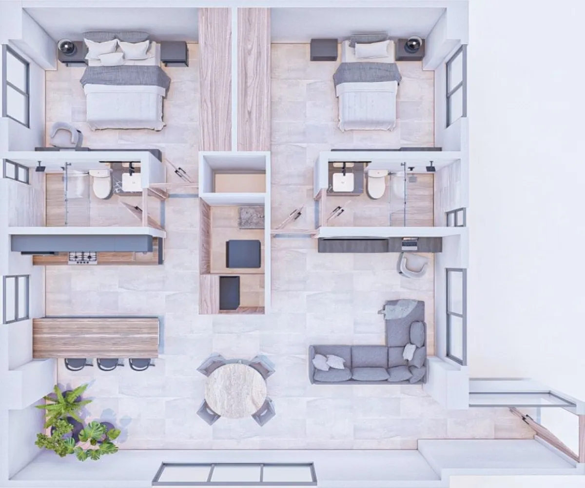 Departamento En PreVenta,Ciudad Granja,calzada central 1, Zapopan, Jalisco 45010, 2 Habitaciones,2 Baños,calzada central,1,p2zm5RE