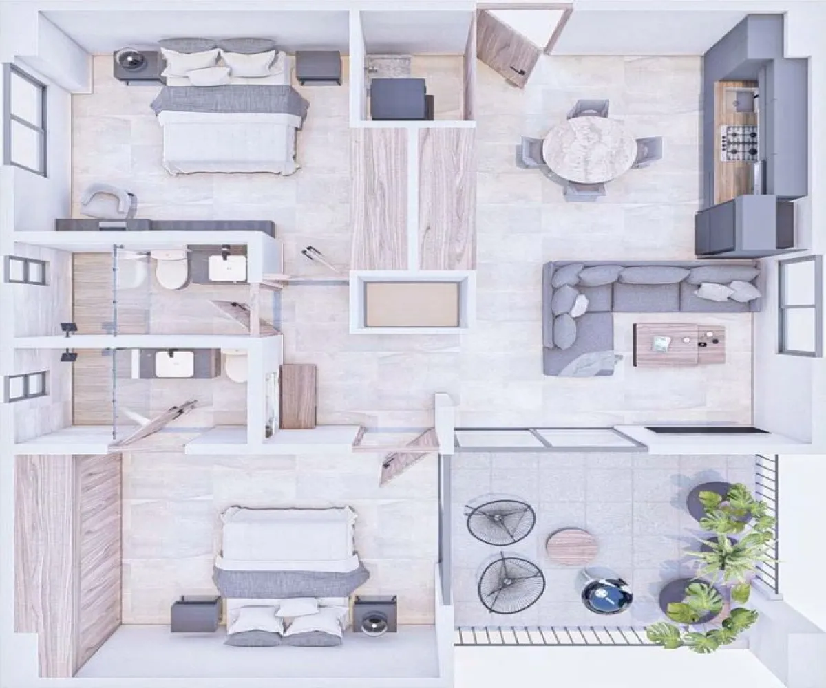 Departamento En PreVenta,Ciudad Granja,calzada central 1, Zapopan, Jalisco 45010, 2 Habitaciones,2 Baños,calzada central,1,p2zm5RE