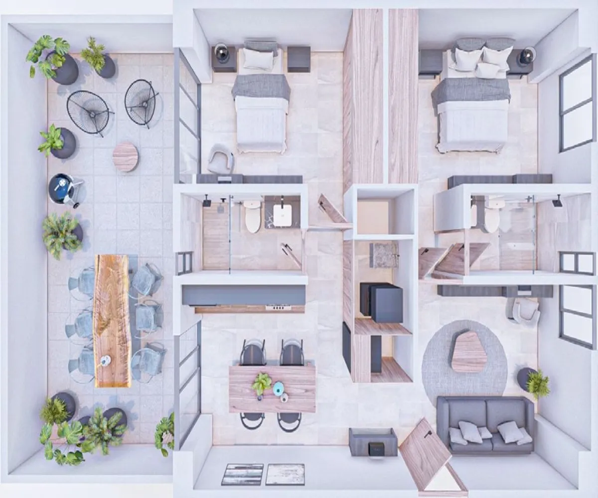 Departamento En PreVenta,Ciudad Granja,calzada central 1, Zapopan, Jalisco 45010, 2 Habitaciones,2 Baños,calzada central,1,p2zm5RE