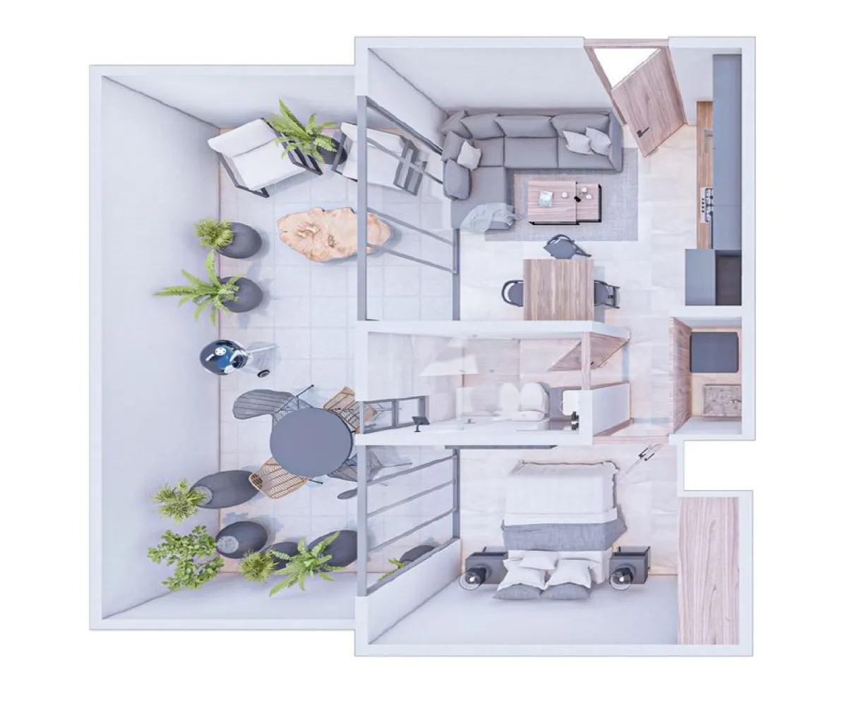 Departamento En PreVenta,Ciudad Granja,calzada central 1, Zapopan, Jalisco 45010, 2 Habitaciones,2 Baños,calzada central,1,p2zm5RE