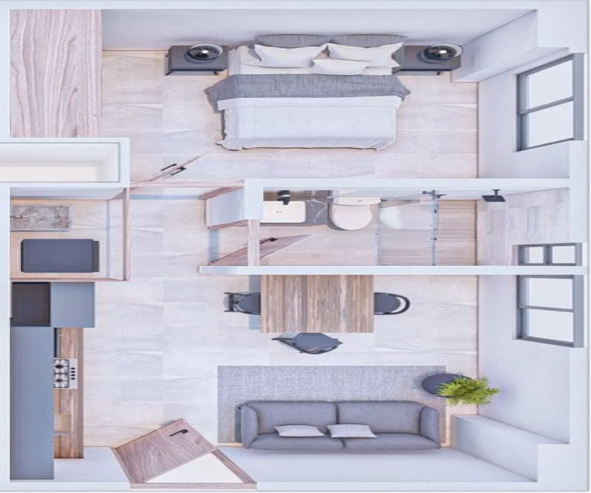 Departamento En PreVenta,Ciudad Granja,calzada central 1, Zapopan, Jalisco 45010, 2 Habitaciones,2 Baños,calzada central,1,p2zm5RE