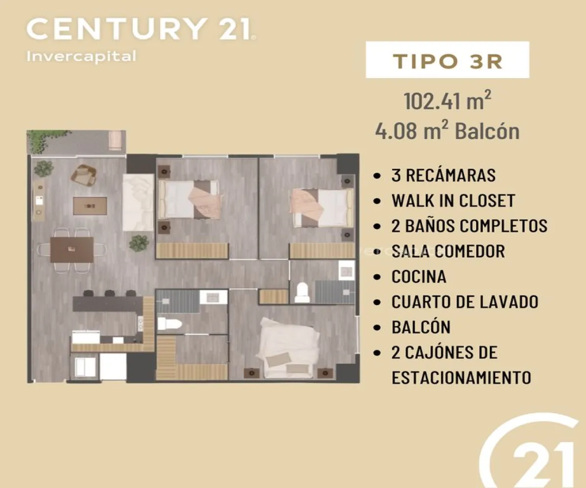 Departamento En PreVenta,Zapopan Centro,Prol. Av. Americas 308, Zapopan, Jalisco 45100, 1 Cuarto,1 Baño,Prol. Av. Americas,14,pwvzJmv