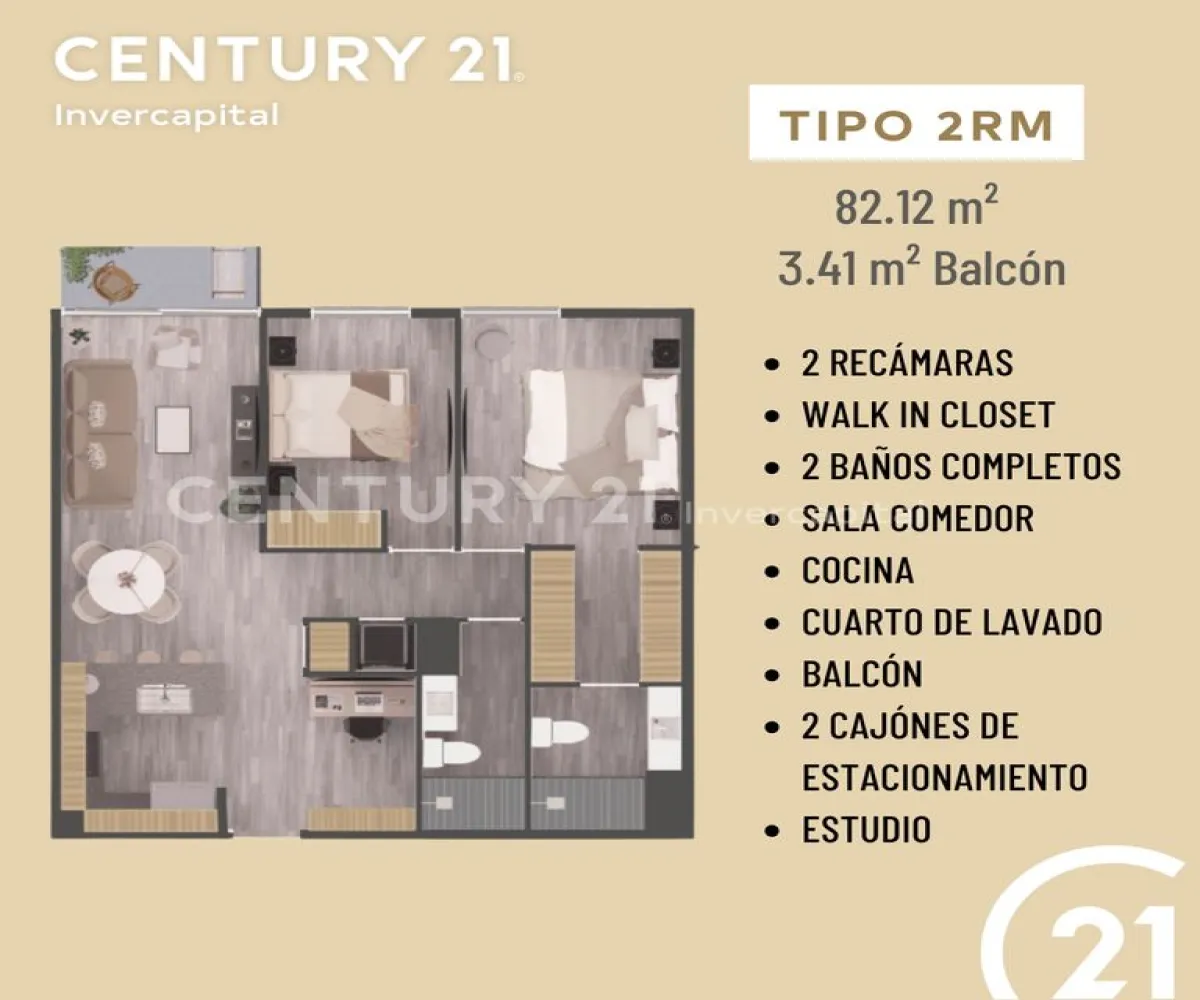 Departamento En PreVenta,Zapopan Centro,Prol. Av. Americas 308, Zapopan, Jalisco 45100, 1 Cuarto,1 Baño,Prol. Av. Americas,14,pwvzJmv