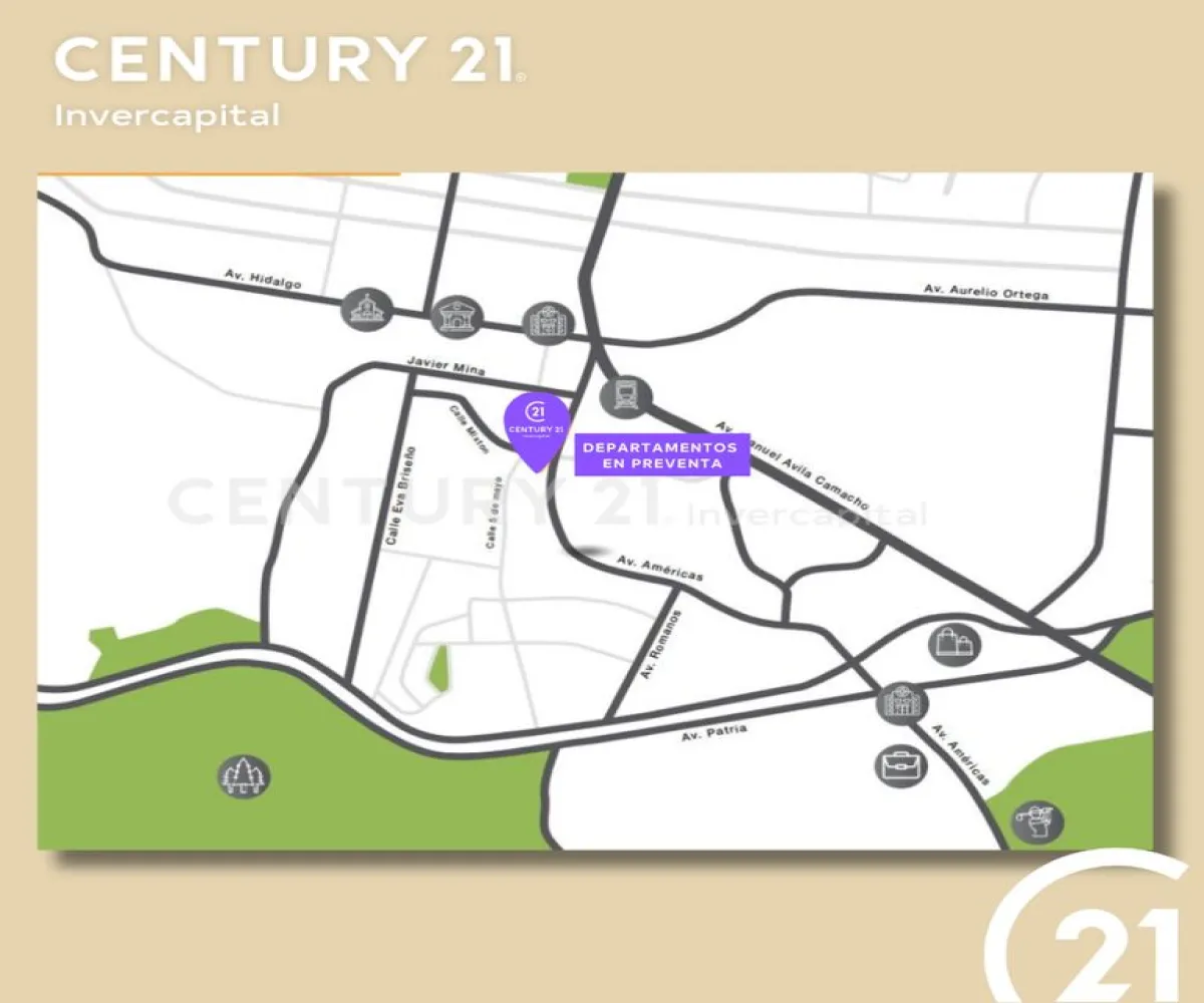 Departamento En PreVenta,Zapopan Centro,Prol. Av. Americas 308, Zapopan, Jalisco 45100, 1 Cuarto,1 Baño,Prol. Av. Americas,14,pwvzJmv