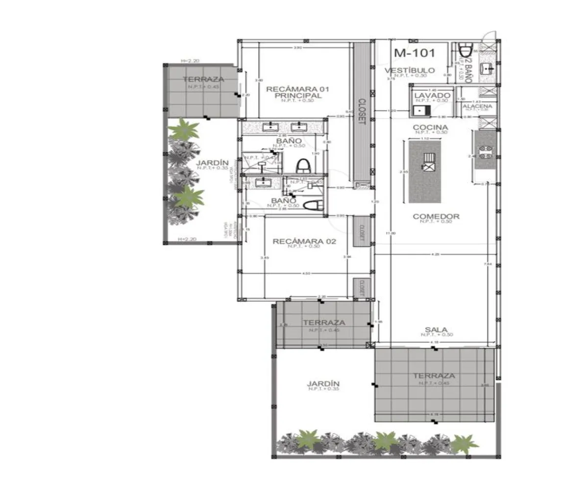 Departamento En Venta,Villas del Sol,Calle 9 350, Mérida, Yucatán 97118, 2 Habitaciones,2 Baños,Calle 9,1,p1wslKE