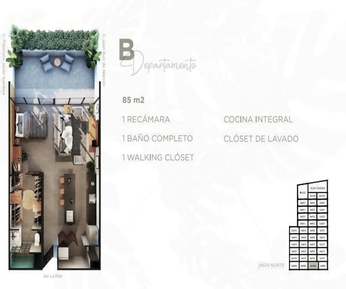 Departamento En Venta,Americana,Avenida de la Paz S/N, Guadalajara, Jalisco 44160, 2 Habitaciones,1 Baño,Avenida de la Paz,11,peeisMf