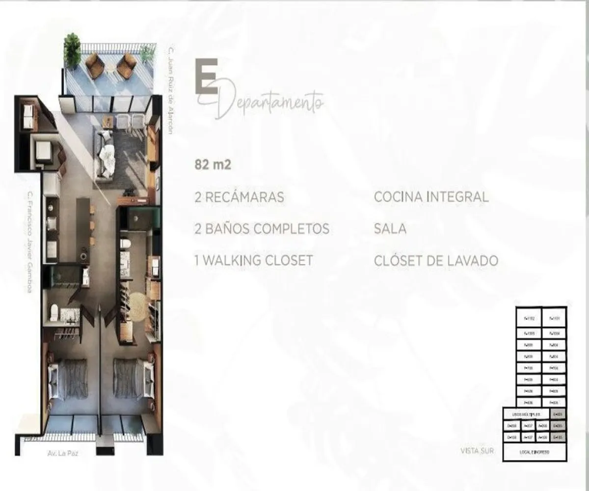 Departamento En Venta,Americana,Avenida de la Paz S/N, Guadalajara, Jalisco 44160, 2 Habitaciones,1 Baño,Avenida de la Paz,11,peeisMf