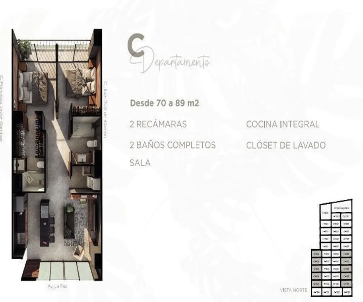 Departamento En Venta,Americana,Avenida de la Paz S/N, Guadalajara, Jalisco 44160, 2 Habitaciones,1 Baño,Avenida de la Paz,11,peeisMf