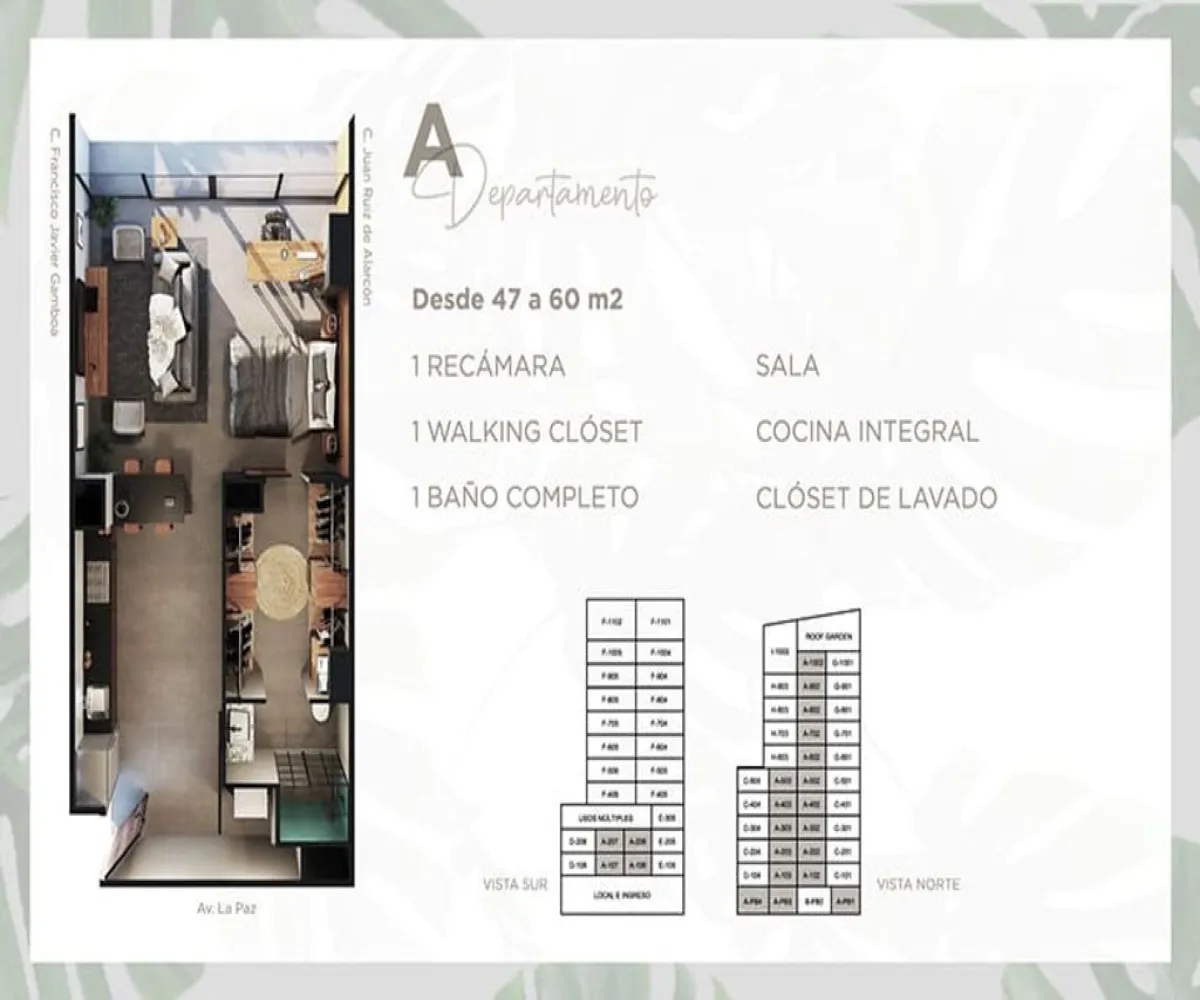 Departamento En Venta,Americana,Avenida de la Paz 2370, Guadalajara, Jalisco 44160, 1 Cuarto,1 Baño,Avenida de la Paz,1,pPVLF7c