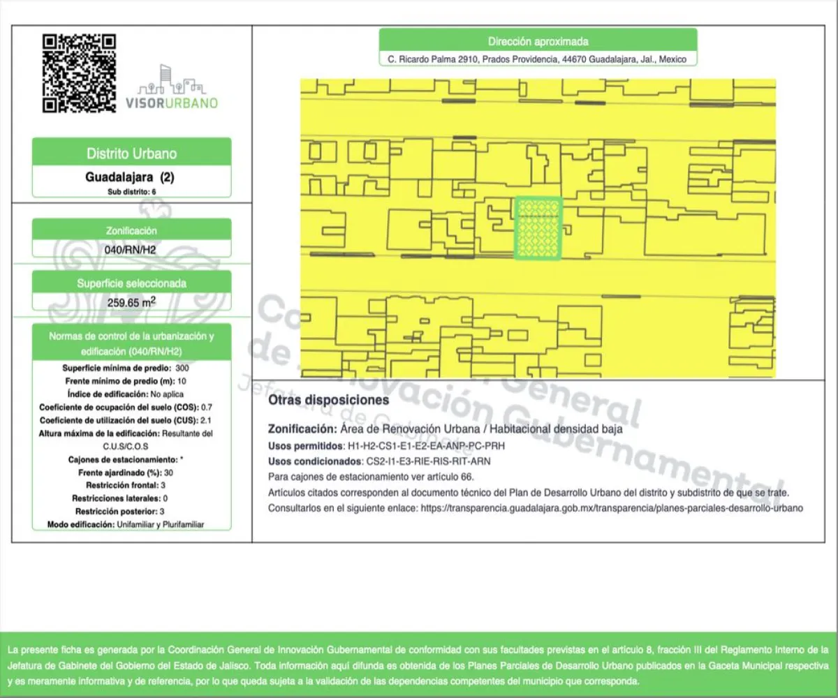 Terreno En Venta,Prados Providencia,Calle Ricardo Palma 2922, Guadalajara, Jalisco 44670,Calle Ricardo Palma,pfEXb0E