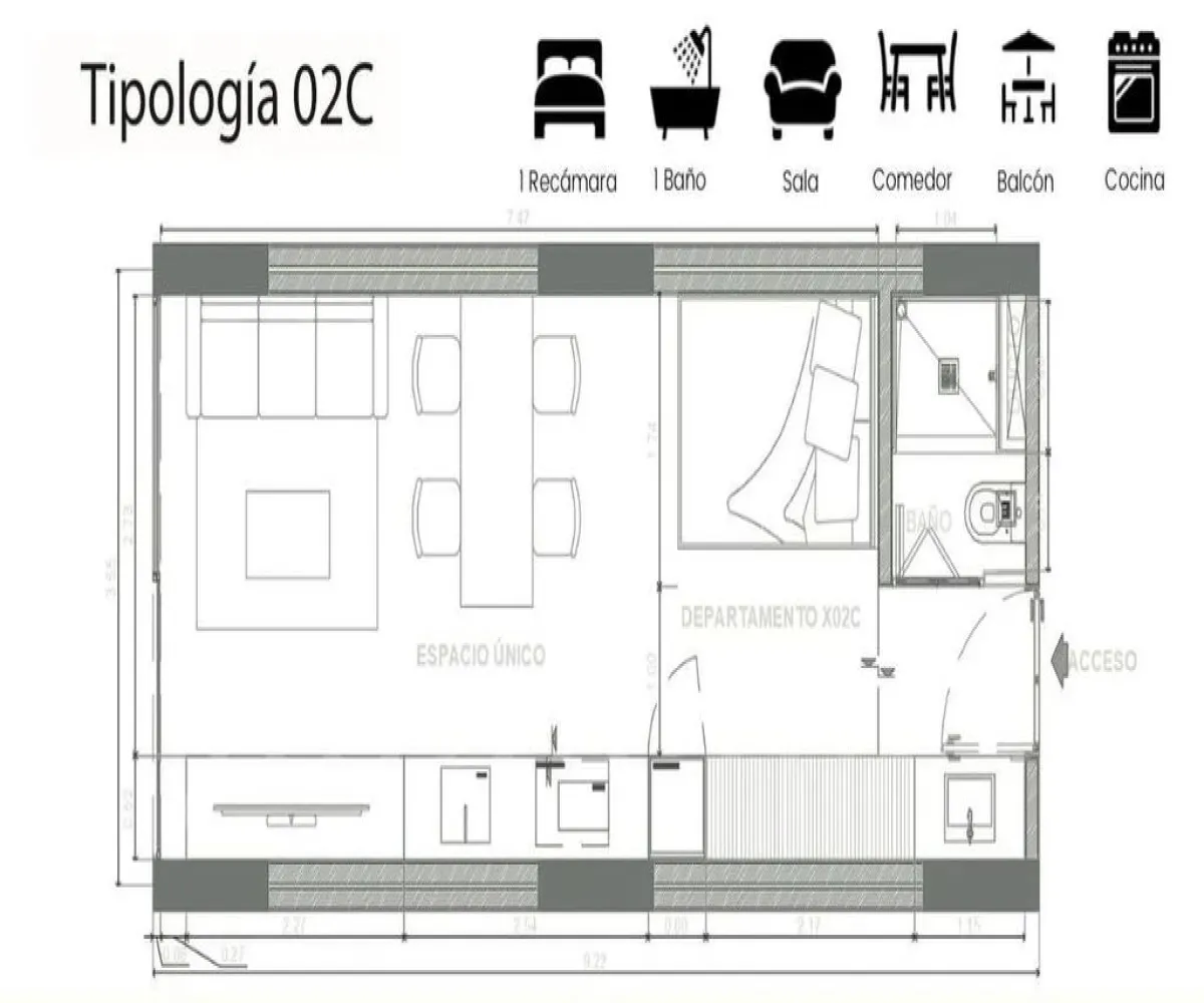 Departamento En PreVenta,Colonia Condesa,Circuito Interior Mtro. José Vasconcelos 82 502C, Cuauhtémoc, Ciudad de México 06140, 1 Cuarto,1 Baño,Circuito Interior Mtro. José Vasconcelos,1,pylOlcX