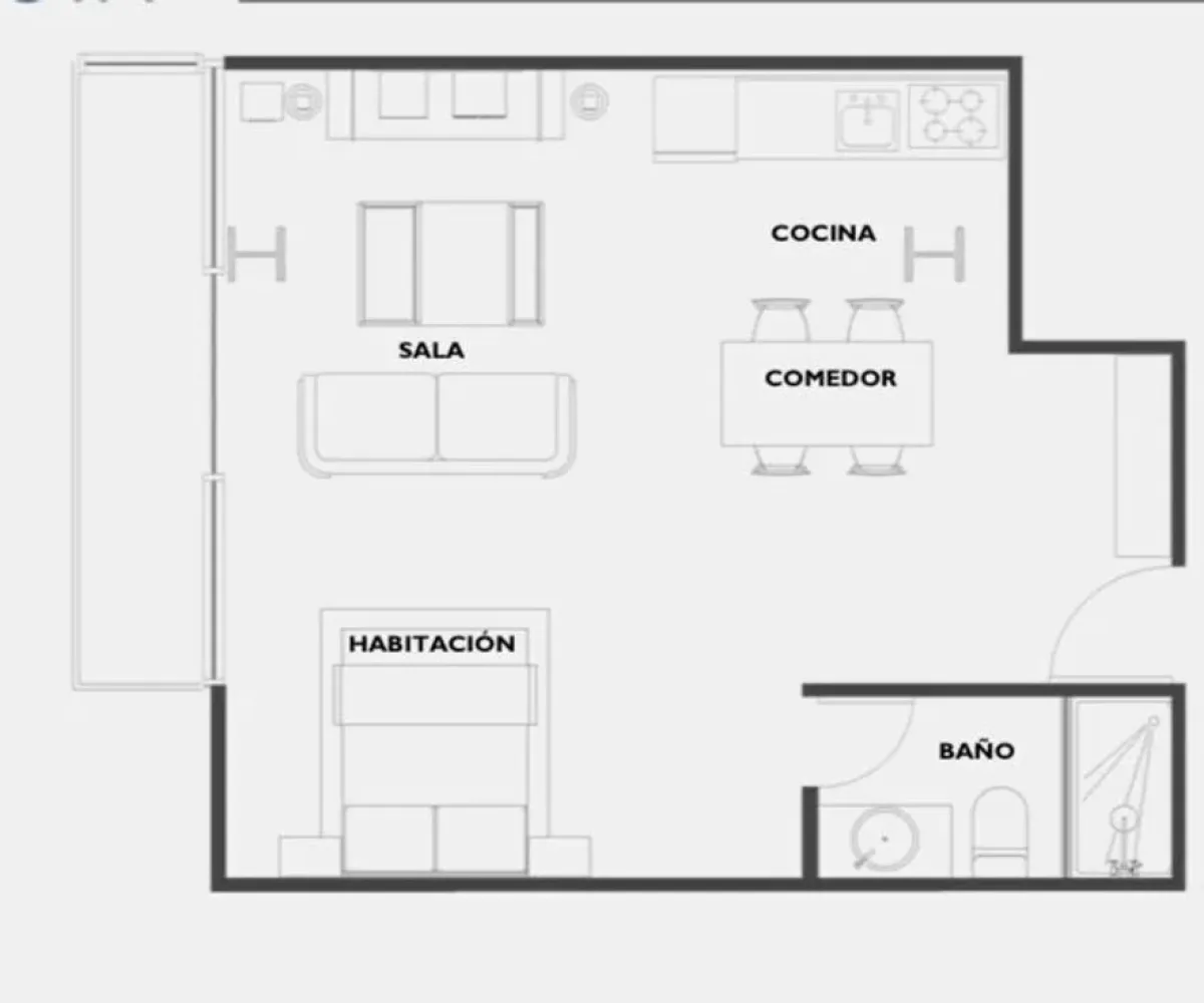 Departamento En PreVenta,Álamos,Xola 32 806, Benito Juárez, Ciudad de México 03400, 1 Cuarto,1 Baño,Xola,1,pvAM0B6