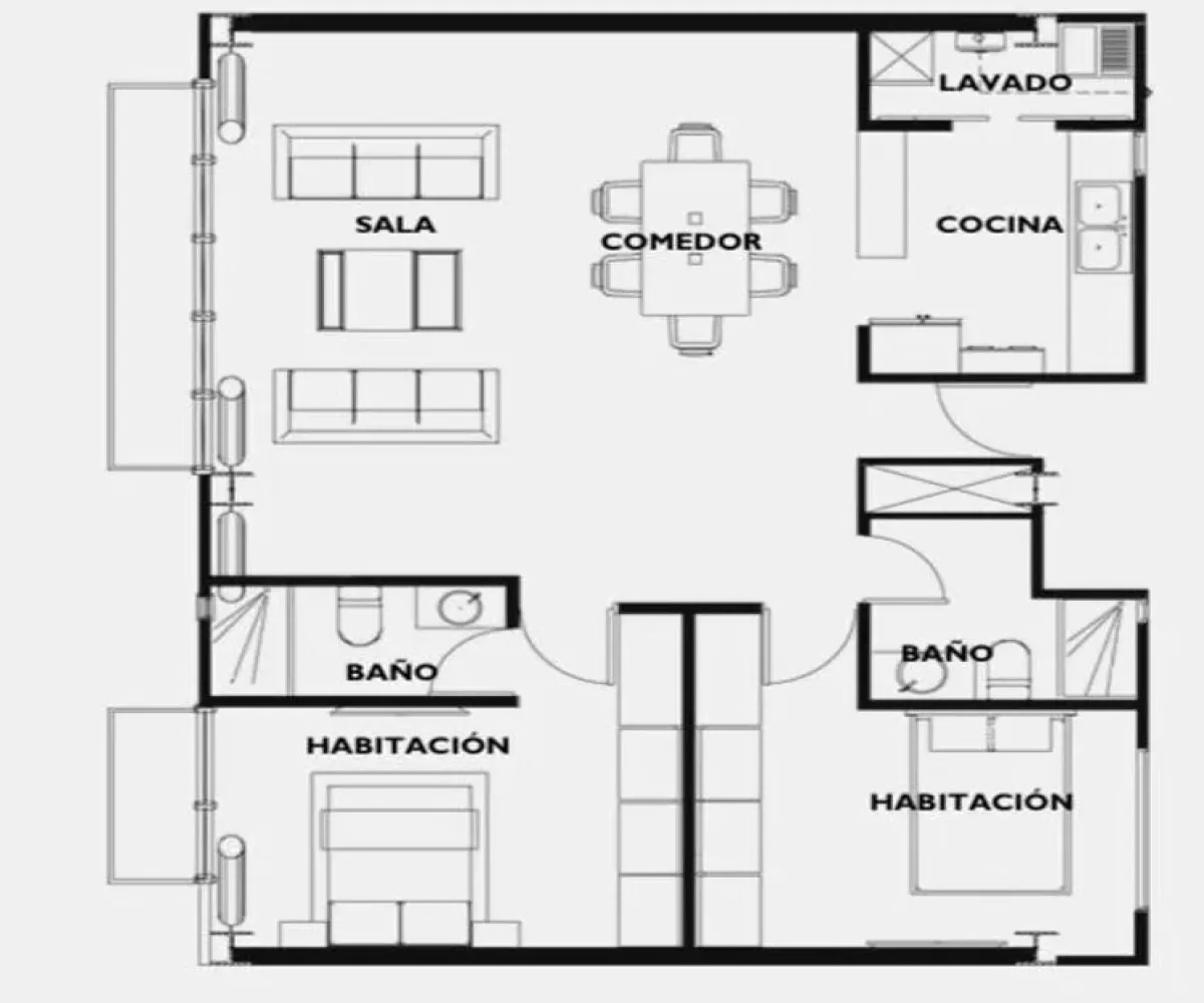 Departamento En PreVenta,Álamos,Xola 32 PH10, Benito Juárez, Ciudad de México 03400, 2 Habitaciones,2 Baños,Xola,1,pTM6wcZ