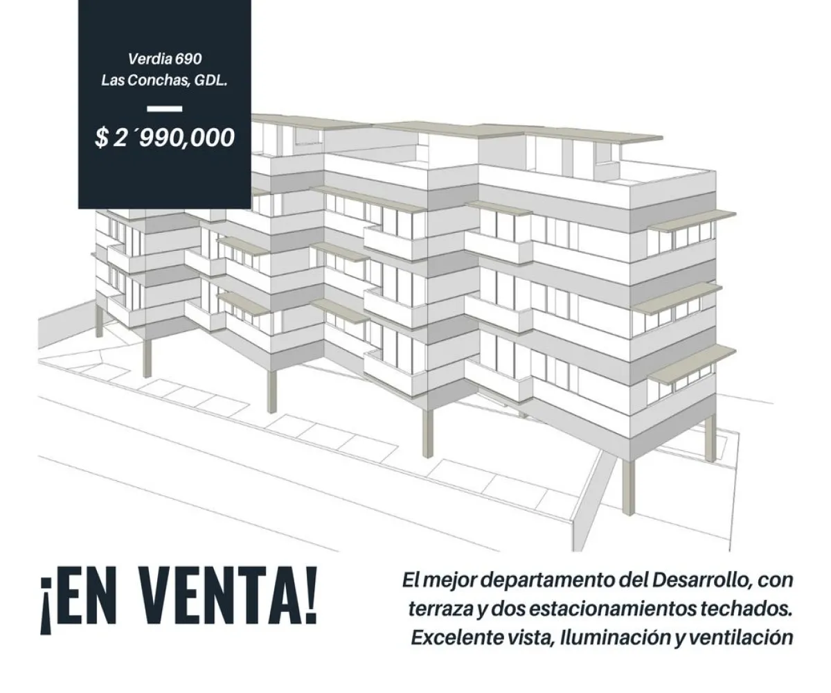 Departamento En Venta,Las Conchas,Calle José Luis Verdía 690 12, Guadalajara, Jalisco 44460, 2 Habitaciones,2 Baños,Calle José Luis Verdía,4,pSEFRSW