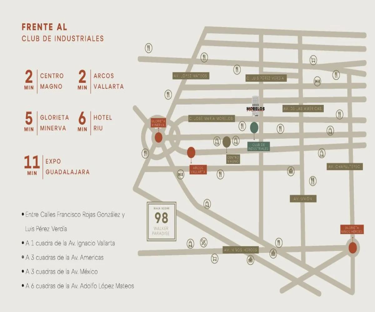 Departamento En Venta,Arcos Vallarta,Avenida José María Morelos 2080, Guadalajara, Jalisco 44130, 2 Habitaciones,2 Baños,Avenida José María Morelos,1,p0qbqUE