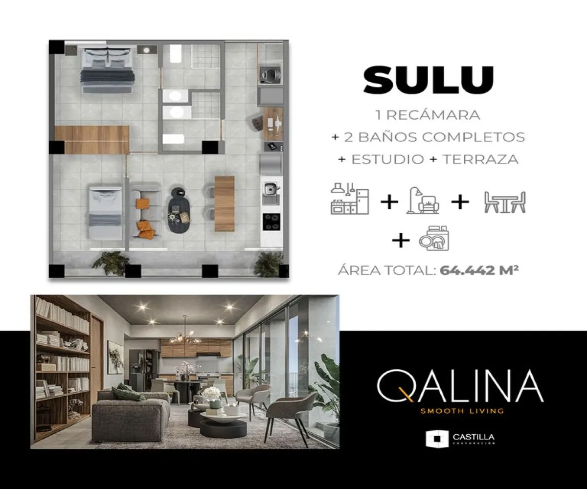 Departamento En PreVenta,Ladron De Guevara,Avenida Miguel Hidalgo y Costilla 1402, Guadalajara, Jalisco 44600, 1 Cuarto,1 Baño,Avenida Miguel Hidalgo y Costilla,1,pMsxspd