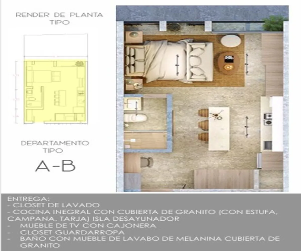 Departamento En PreVenta,Reforma,Calle Valentín Gómez Farías 615, Guadalajara, Jalisco 44159, 1 Cuarto,1 Baño,Calle Valentín Gómez Farías,1,pXoYPKg