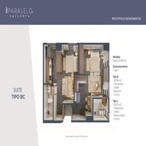 Departamento En Venta,Santa María del Pueblito,Avenida Ignacio L Vallarta 5599, Zapopan, Jalisco 45018, 2 Habitaciones,2 Baños,Avenida Ignacio L Vallarta,1,pfdo3aQ