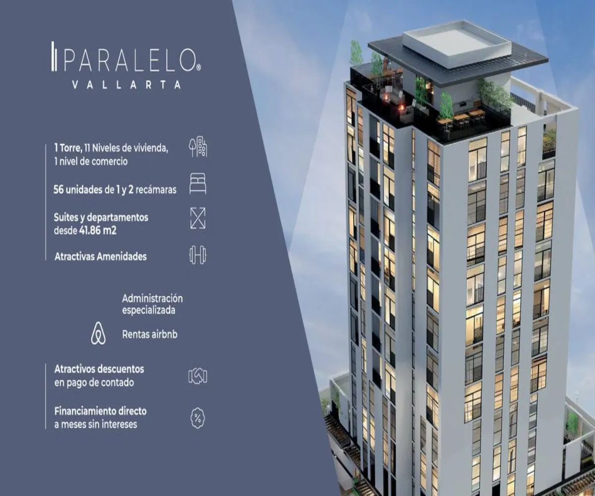 Departamento En Venta,Santa María del Pueblito,Avenida Ignacio L Vallarta 5599, Zapopan, Jalisco 45018, 2 Habitaciones,2 Baños,Avenida Ignacio L Vallarta,1,pfdo3aQ