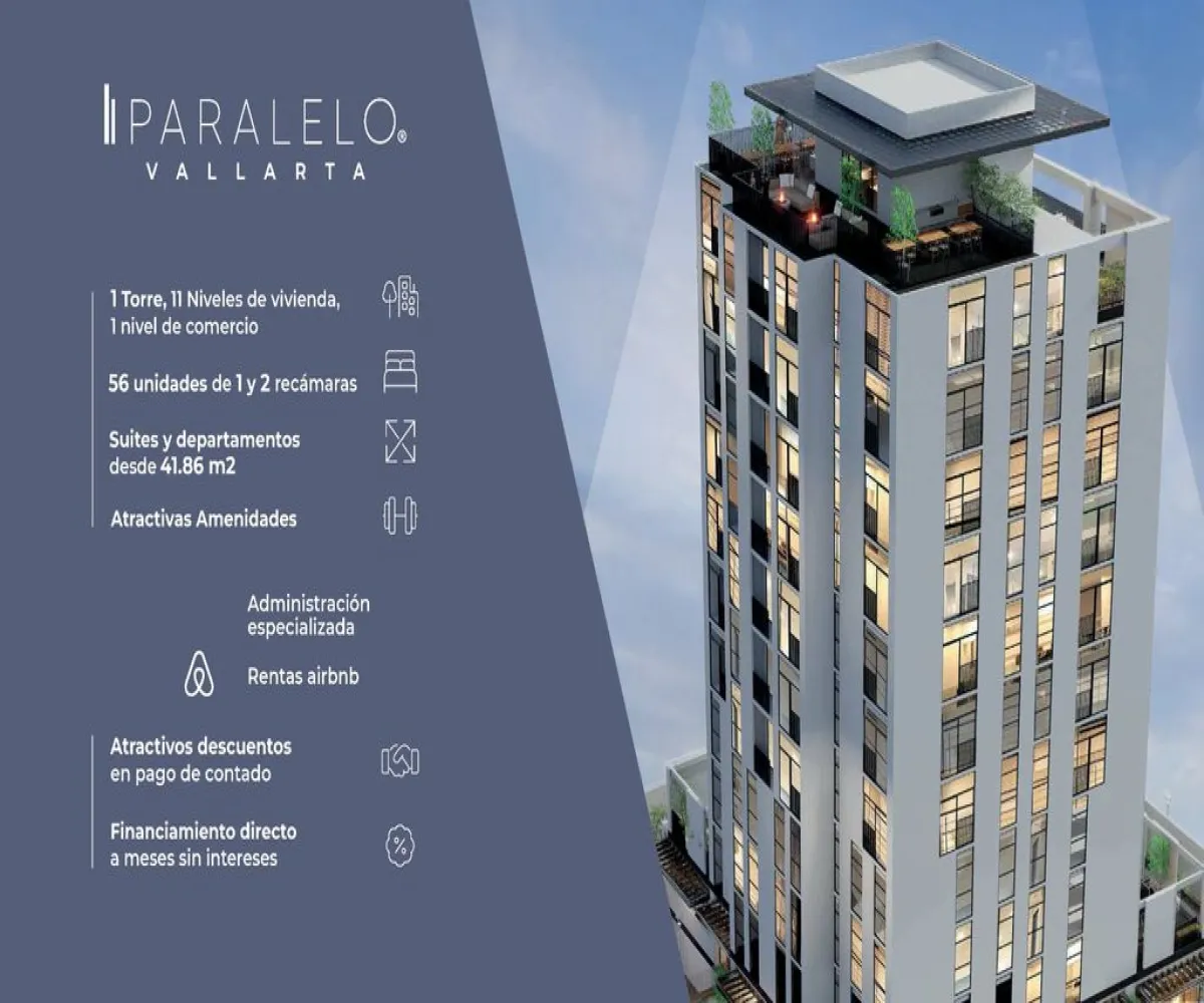 Departamento En Venta,Santa María del Pueblito,Avenida Ignacio L Vallarta 5599, Zapopan, Jalisco 45018, 1 Cuarto,1 Baño,Avenida Ignacio L Vallarta,1,p1OZ5jm