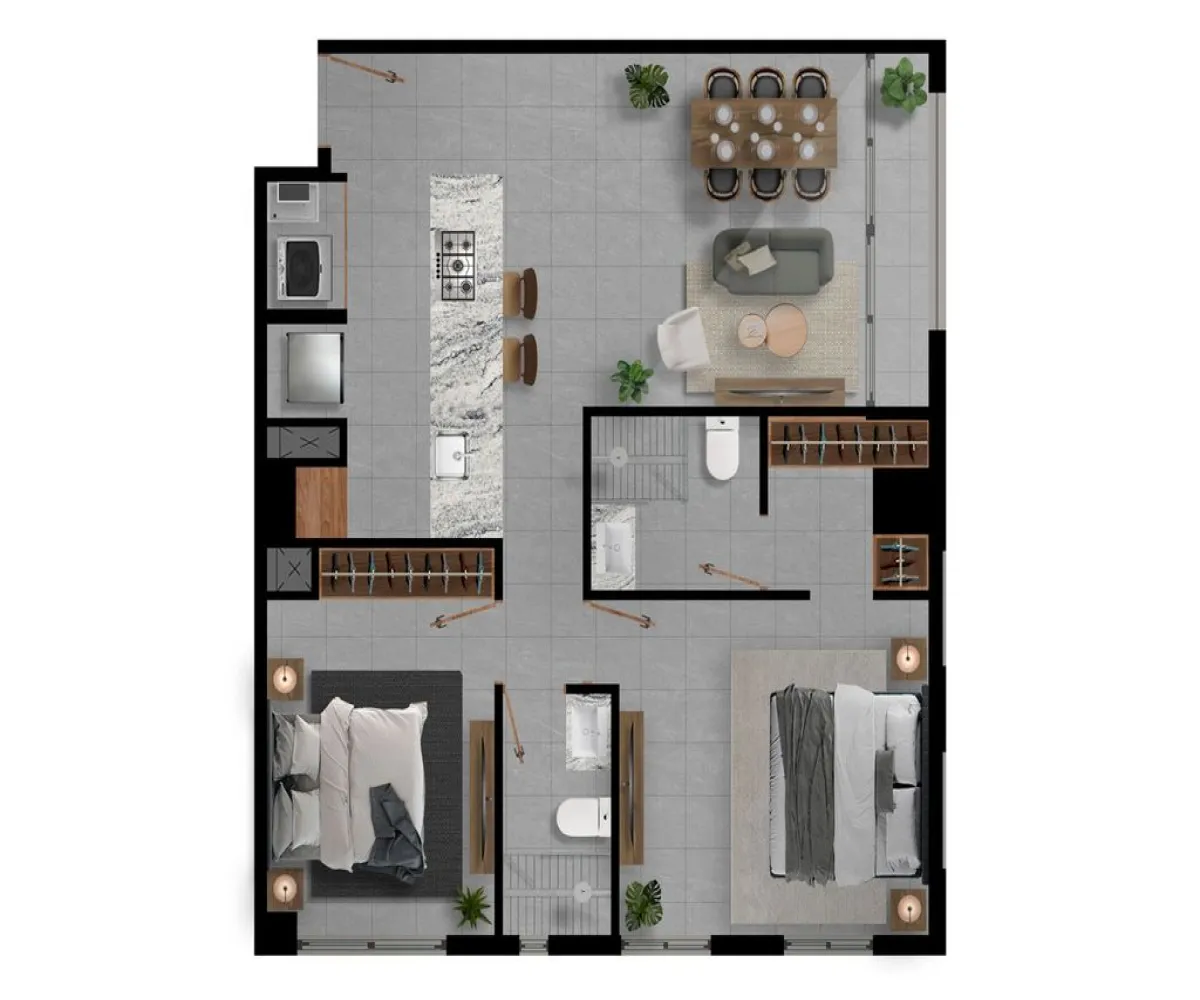 Departamento En Venta,Colomos Providencia,Brasilia 1, Guadalajara, Jalisco 44660, 2 Habitaciones,2 Baños,Brasilia,1,pLnJkez