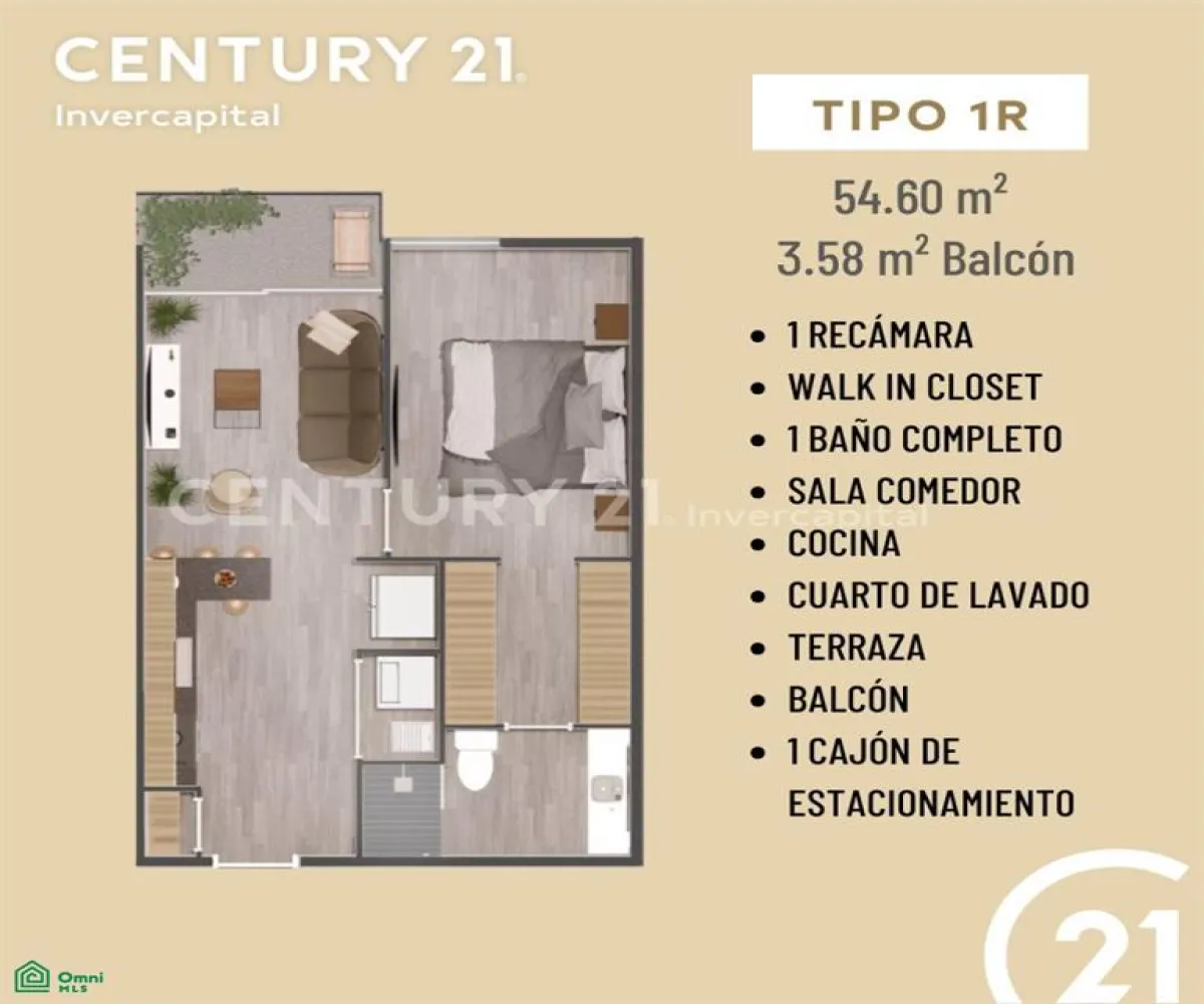 Departamento En Venta,Zapopan Centro,Prol. Av. Americas 308, Zapopan, Jalisco 45100, 1 Cuarto,1 Baño,Prol. Av. Americas,MX25719696
