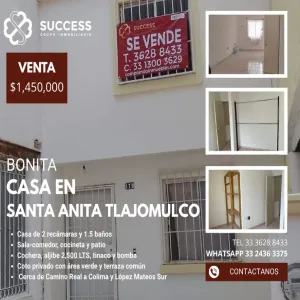 Casa En Venta,SANTA ANITA |, San Pedro Tlaquepaque, Jalisco 45600, 2 Habitaciones,1 Baño,SANTA ANITA,1,pIpx2TC