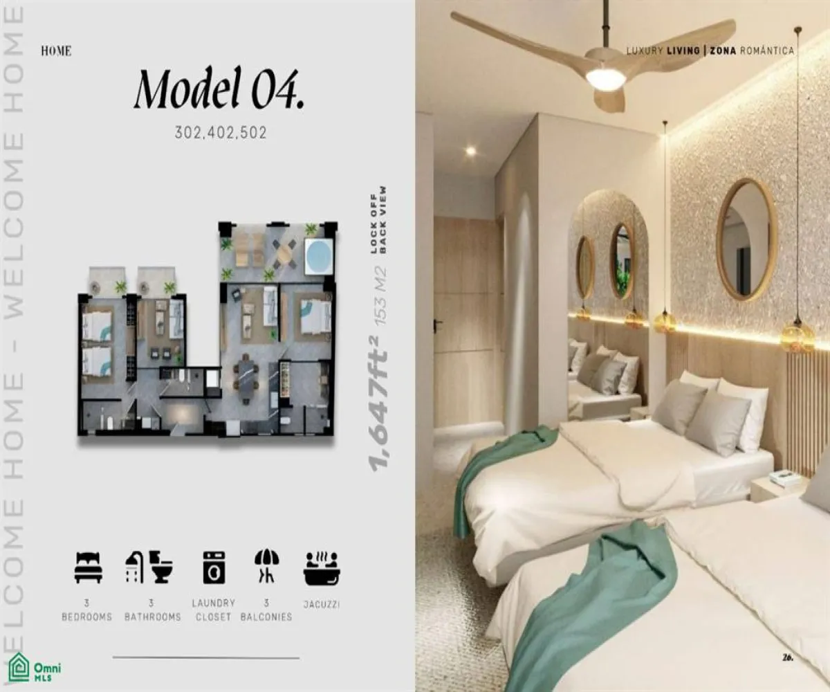 En Venta,Emiliano Zapata,HOM Unit 302, Puerto Vallarta, Jalisco 48380, 3 Habitaciones,3 Baños,HOM,3,MX25915436