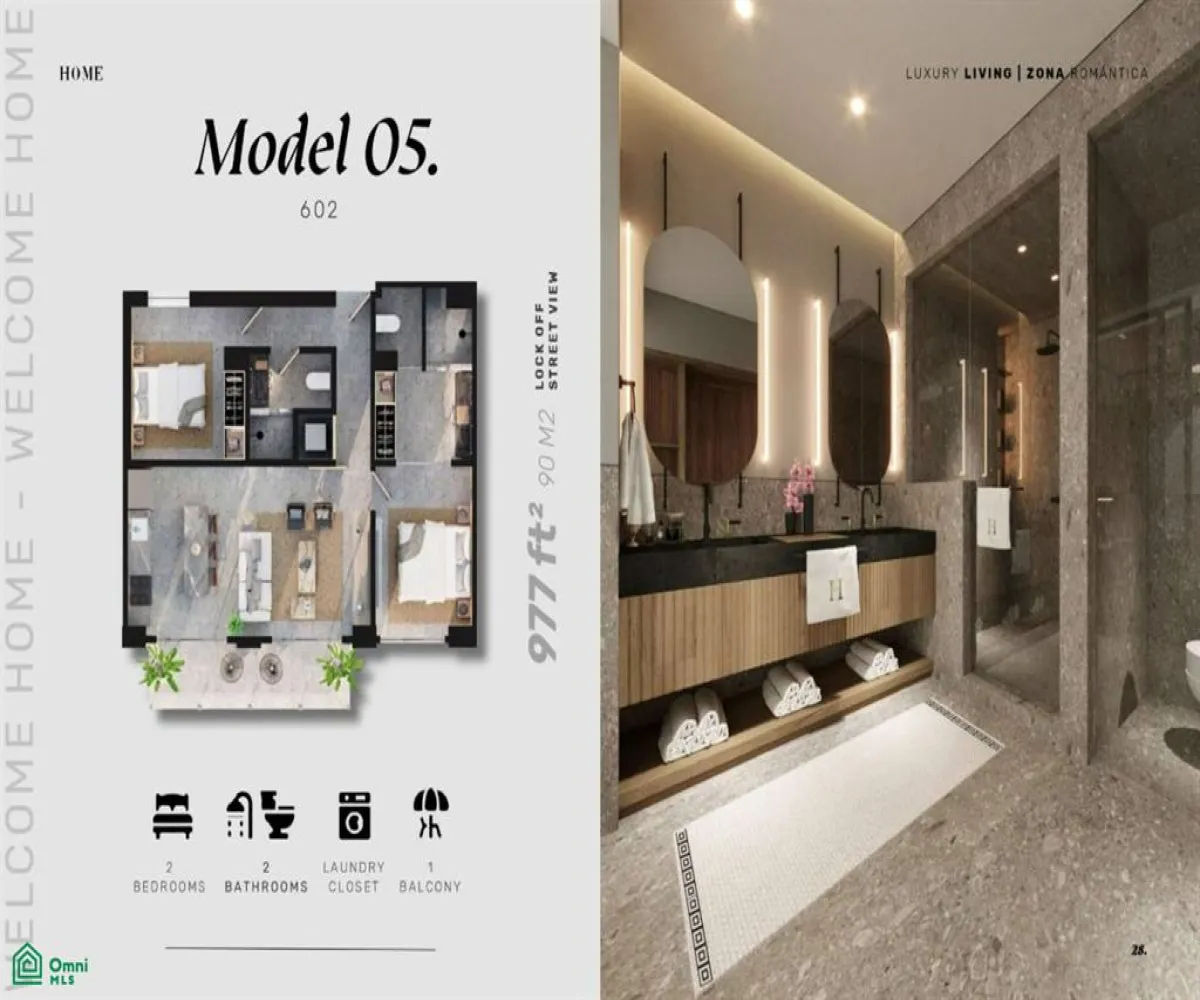 En Venta,Emiliano Zapata,HOM Unit 602, Puerto Vallarta, Jalisco 48380, 2 Habitaciones,2 Baños,HOM,3,MX25915438