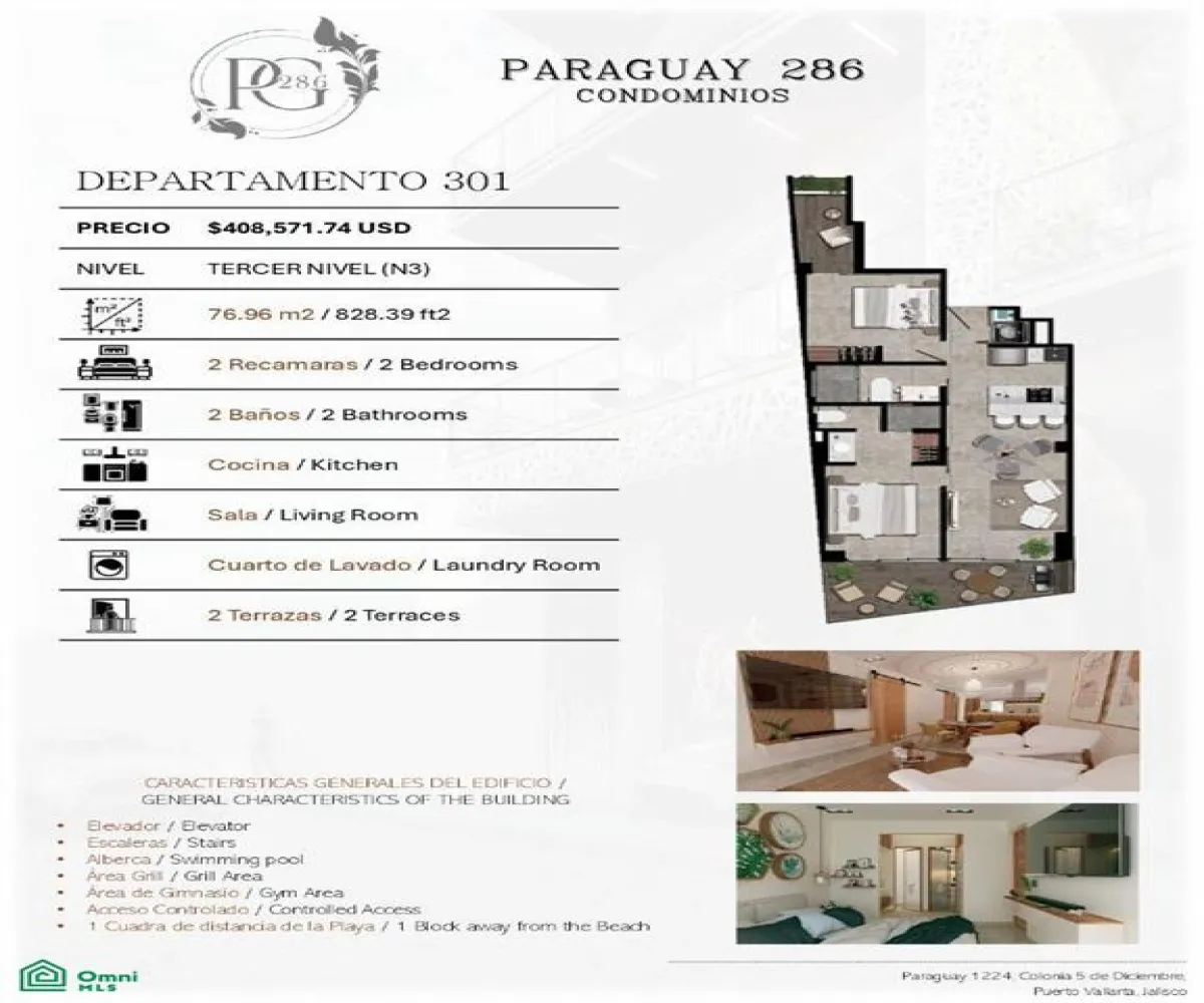 En Venta,5 de Diciembre,Paraguay 1224, Puerto Vallarta, Jalisco 48350, 2 Habitaciones,2 Baños,Paraguay,3,MX25930922