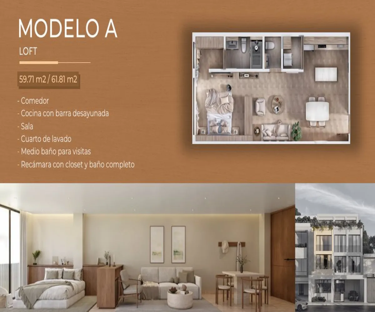 Departamento En Venta,Jardines del Bosque,Calle Satélite 1666, Guadalajara, Jalisco 44520, 1 Cuarto,1 Baño,Calle Satélite,1,p3731sx