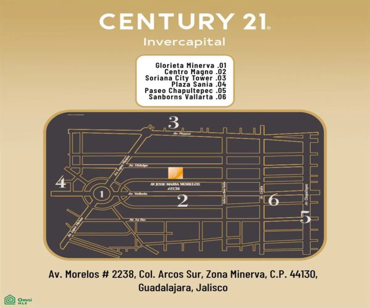 En Venta,Arcos Sur,Av. Morelos 2238, Guadalajara, Jalisco 44500, 1 Cuarto,1 Baño,Av. Morelos,3,MX25953501