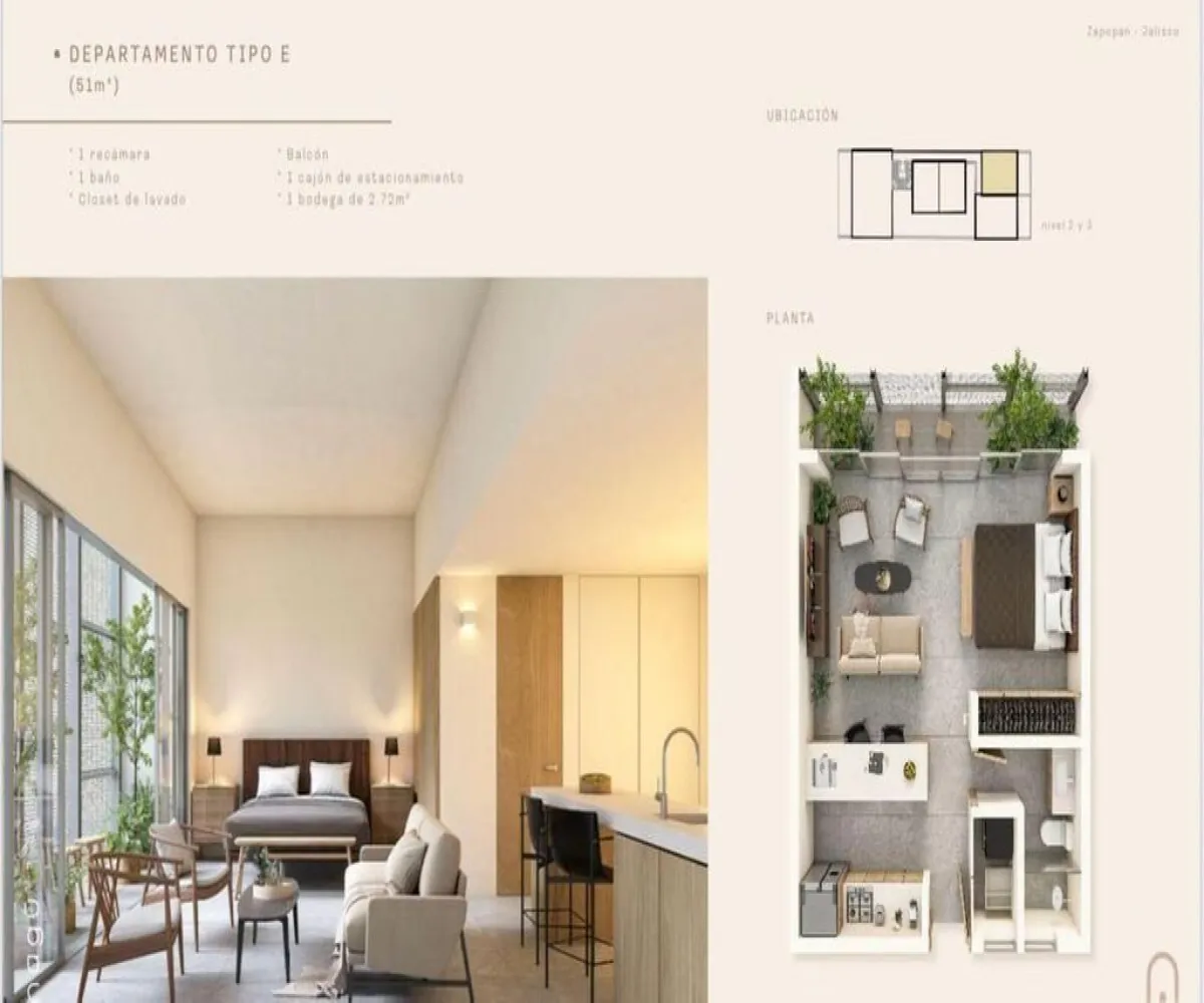 Departamento En Venta,Santa Fe,Calle Eva Briseño 587 303, Zapopan, Jalisco 45168, 1 Cuarto,1 Baño,Calle Eva Briseño,1,psM8EZm