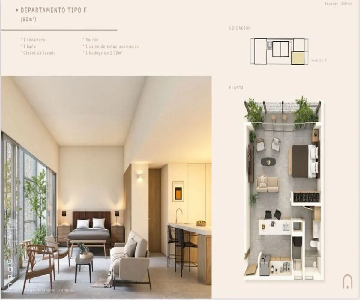 Departamento En Venta,Santa Fe,Calle Eva Briseño 587 303, Zapopan, Jalisco 45168, 1 Cuarto,1 Baño,Calle Eva Briseño,1,psM8EZm