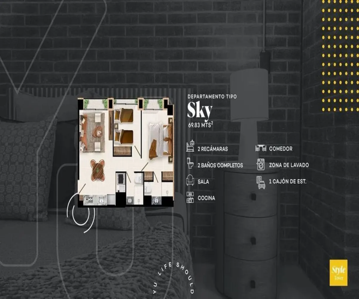 Departamento En Venta,Lomas del Country,Avenida Plan de San Luis 2058, Guadalajara, Jalisco 44610, 1 Cuarto,1 Baño,Avenida Plan de San Luis,1,p8t0qE6