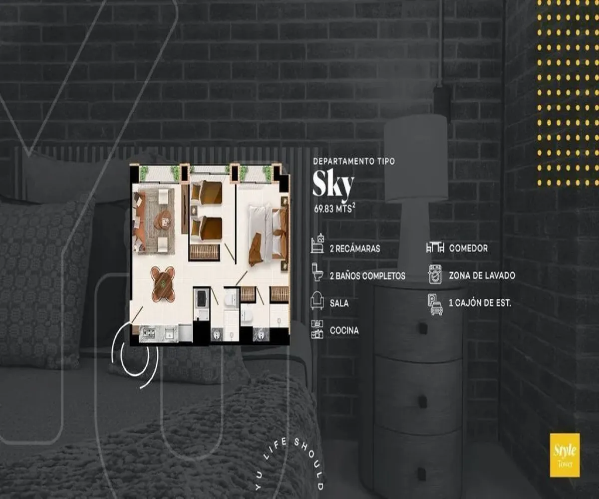 Departamento En Venta,Lomas del Country,Avenida Plan de San Luis 2058, Guadalajara, Jalisco 44610, 2 Habitaciones,2 Baños,Avenida Plan de San Luis,1,pzGICPU
