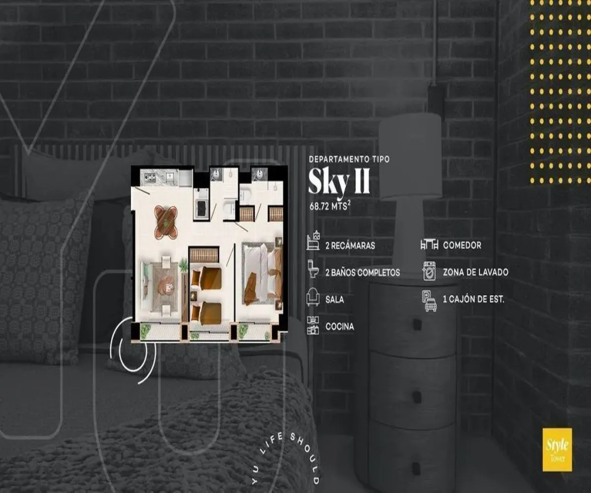 Departamento En Venta,Lomas del Country,Avenida Plan de San Luis 2058, Guadalajara, Jalisco 44610, 2 Habitaciones,2 Baños,Avenida Plan de San Luis,1,pzGICPU