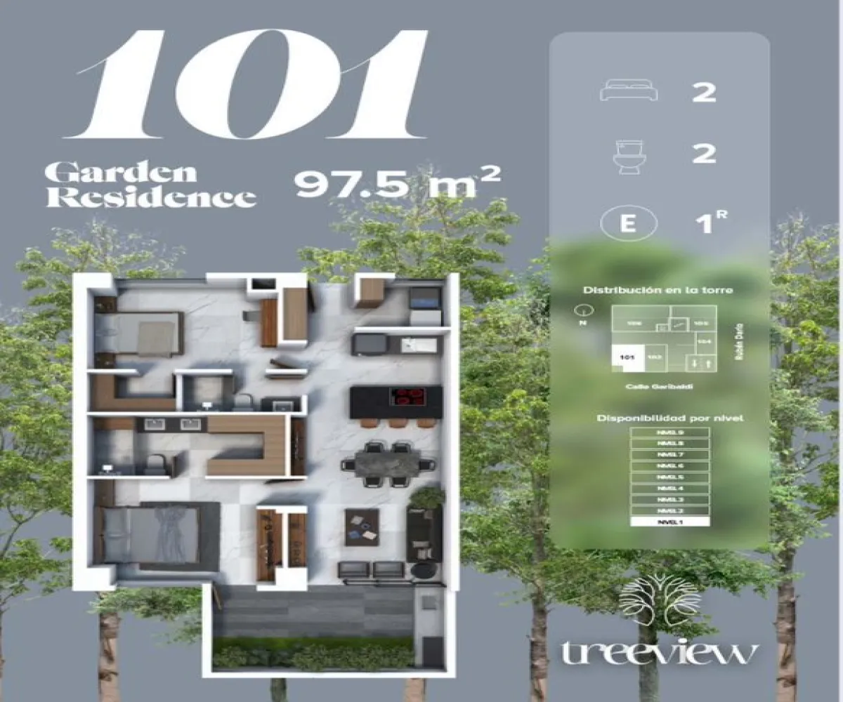 Departamento En Venta,Circunvalación Vallarta,Calle Garibaldi 2655, Guadalajara, Jalisco 44680, 2 Habitaciones,2 Baños,Calle Garibaldi,1,psBqiGN