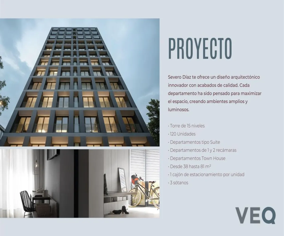 Departamento En Venta,Ladron De Guevara,Calle Severo Díaz 129, Guadalajara, Jalisco 44130, 1 Cuarto,1 Baño,Calle Severo Díaz,1,pkJXLMK
