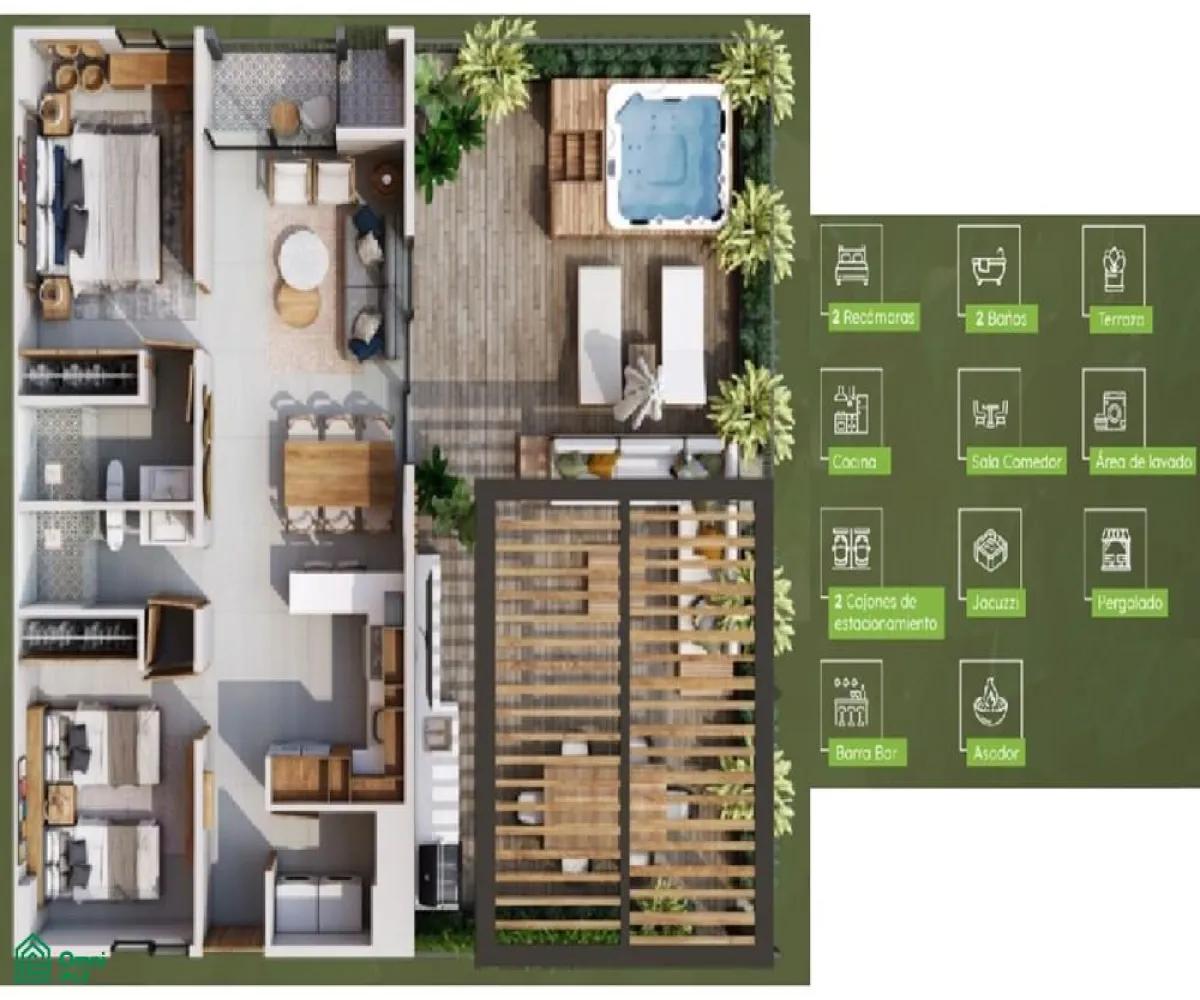 Departamento En Venta,Fraccionamiento Residencial Fluvial Vallarta,Avenida Jesús Rodríguez Barba 124, Puerto Vallarta, Jalisco 48312, 2 Habitaciones,2 Baños,Avenida Jesús Rodríguez Barba,MX25988323